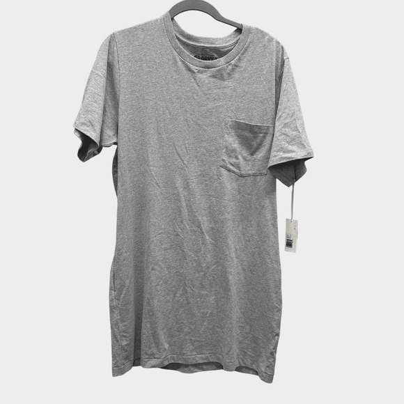 Outerknown Groovy-T Relaxed T-Shirt Dress Organic Cotton Gray Women's Large NEW - Picture 3 of 9